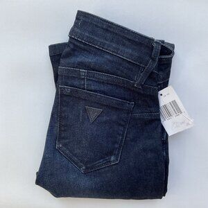 Guess Women’s Curve X Mid Rise Boot Cut Jeans In Dark Indigo Denim Size 23